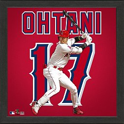 Shohei Ohtani Los Angeles Angels Majestic Youth Play Hard Player V-Neck  Jersey T-Shirt - Red/Navy