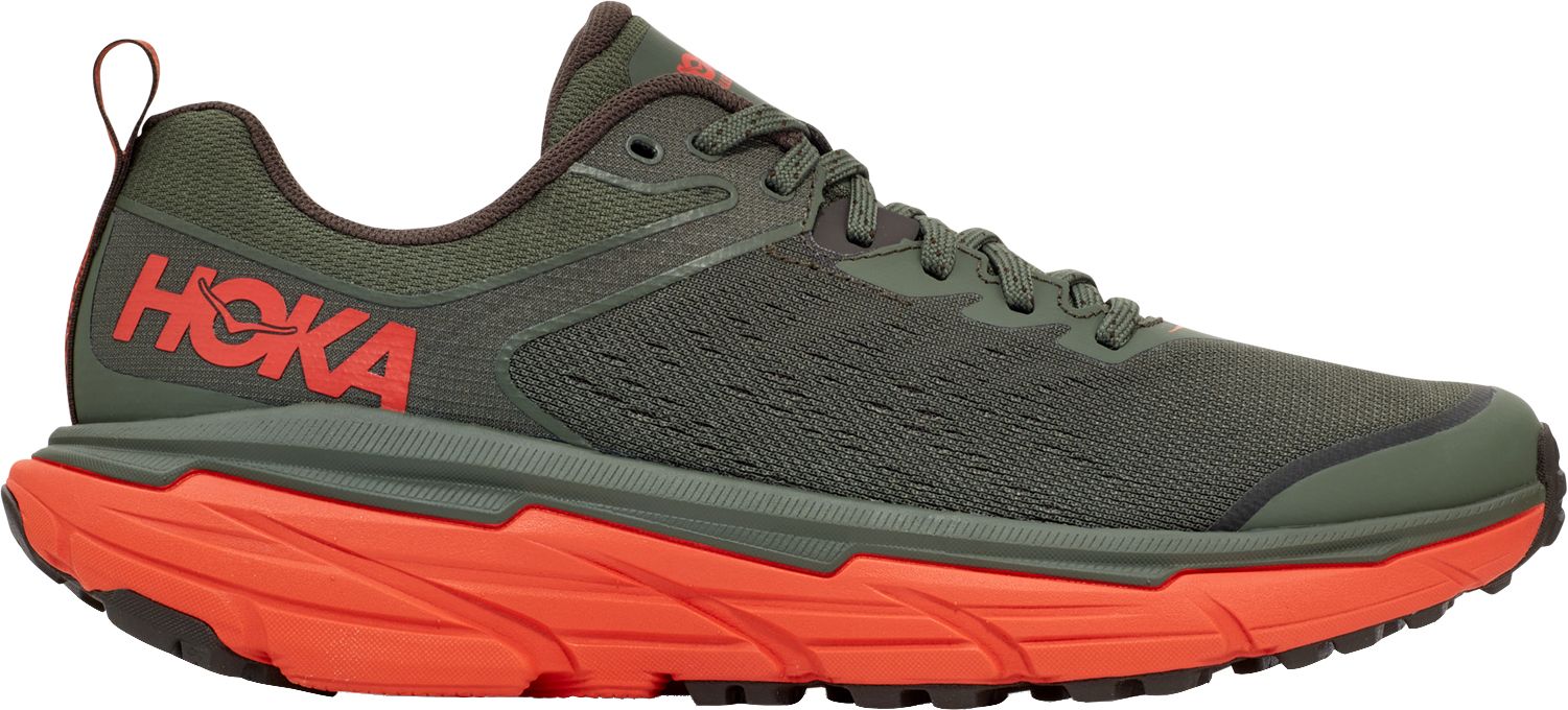 Dark Sage Green/Red Orang