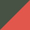 Dark Sage Green/Red Orang