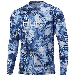 HUK Men's Vented Mossy Oak Fracture Pursuit Long Sleeve Shirt