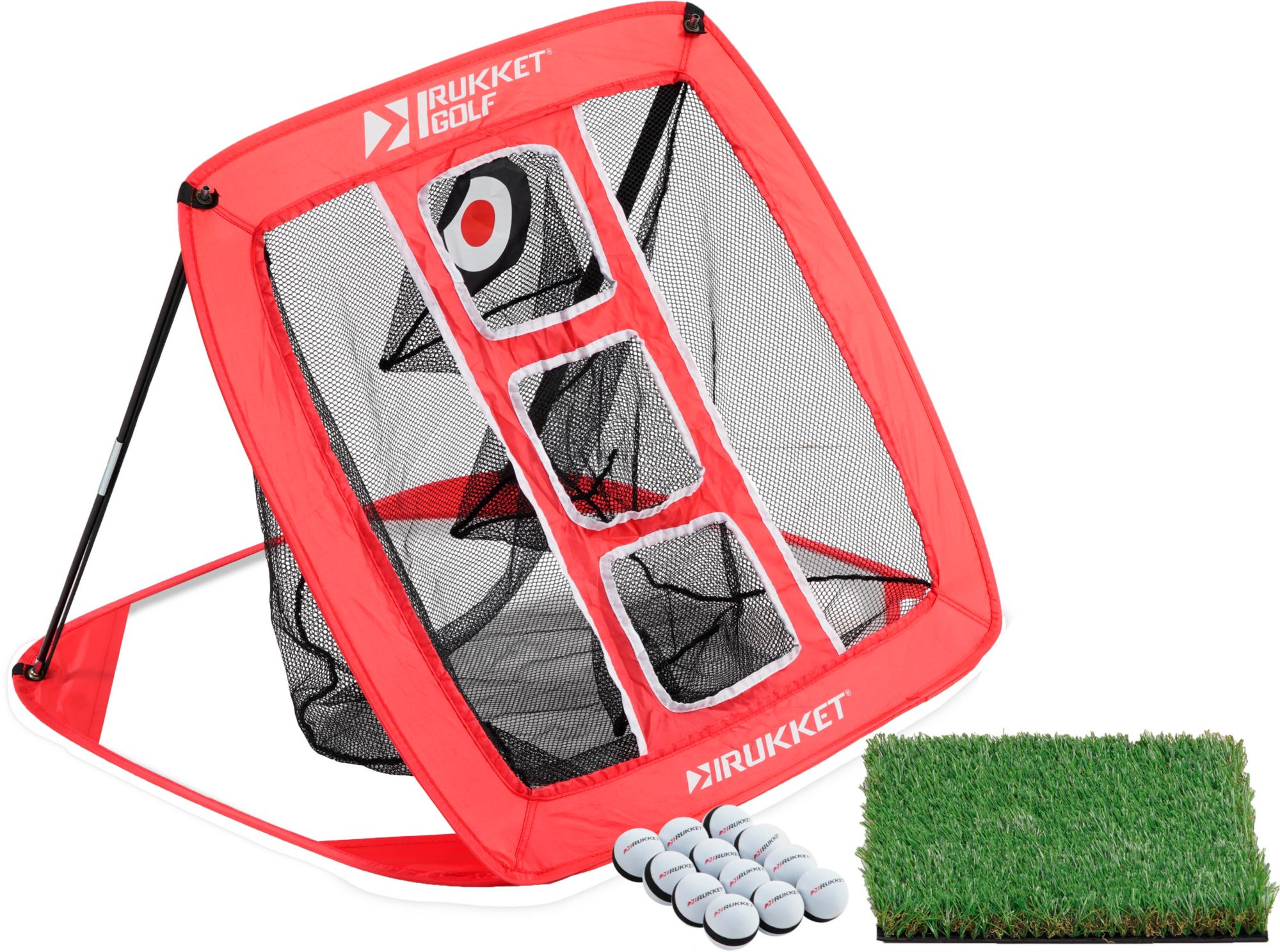 Rukket Chipping Net With Turf Mat &amp; 12 Practice Balls