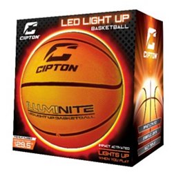 Cipton Light-Up LED Indoor/Outdoor Rubber Basketball 29.5'' with Pump
