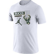 Jordan Men's Milwaukee Bucks White Dri-Fit T-Shirt