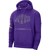Jordan Adult Los Angeles Lakers Purple Fleece Pullover Hoodie