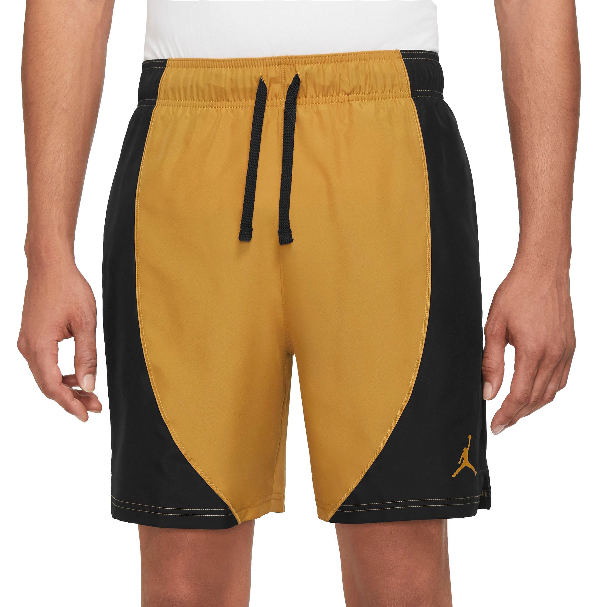 black and yellow jordans shorts