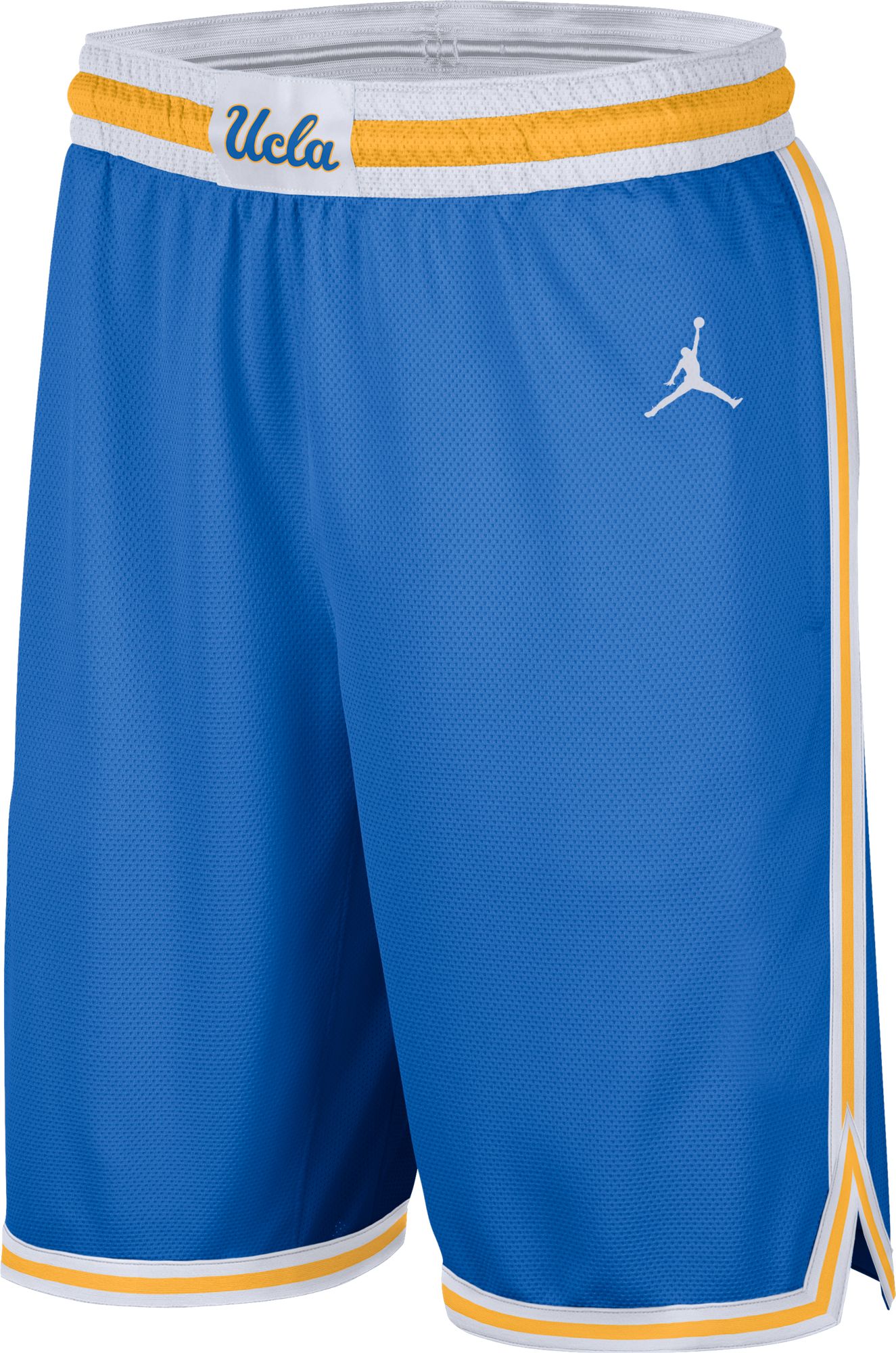 Jordan Men's Michigan Wolverines Blue Replica Basketball Shorts, Large