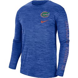 Nike Men's Florida Gators Blue Dri-FIT Velocity Graphic Long Sleeve T-Shirt