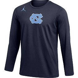 Jordan Men's North Carolina Tar Heels Navy Football Team Issue Practice Long Sleeve T-Shirt
