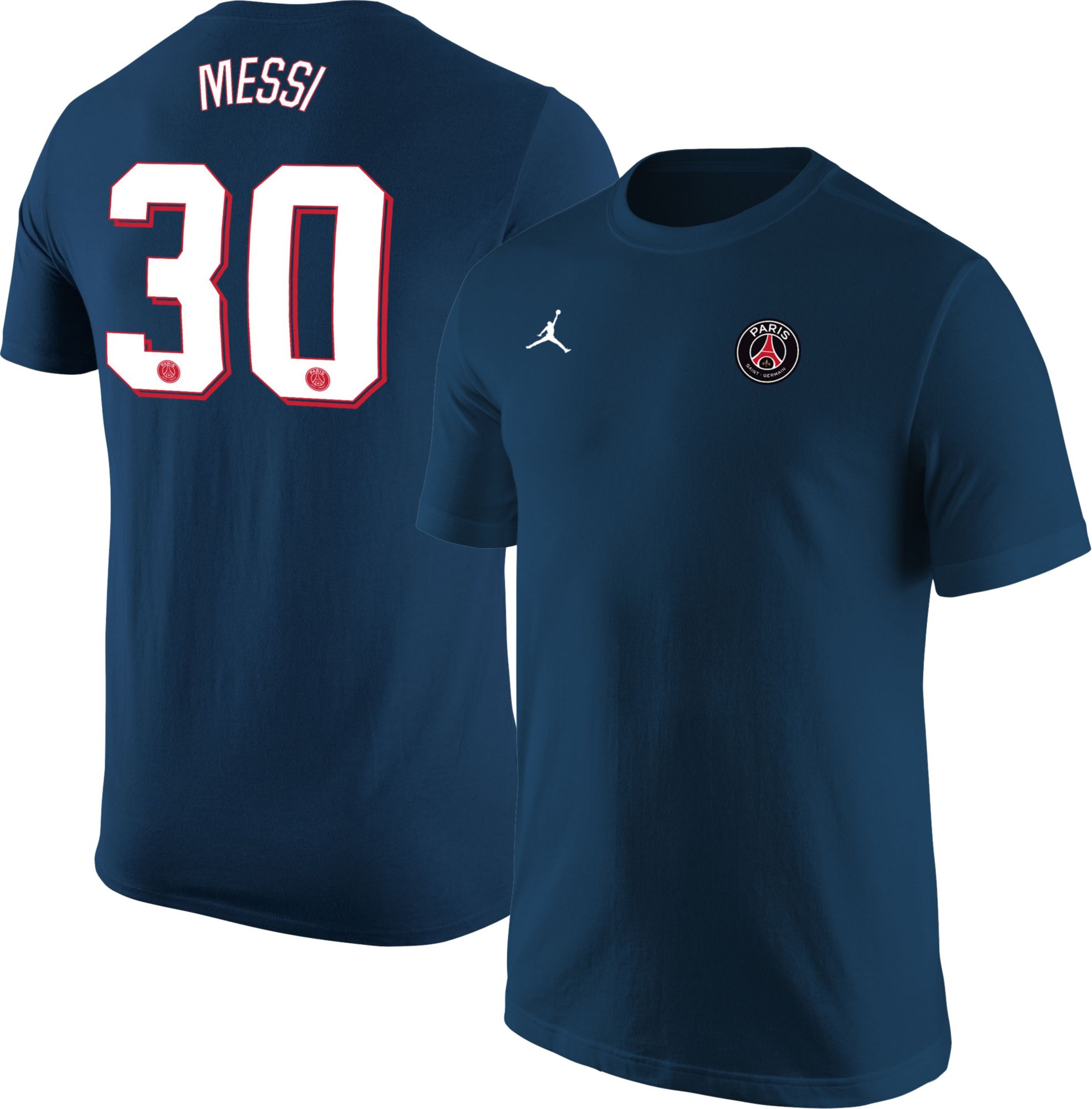 PSG Paris Saint Germain Black Kids Messi 30 Football Jersey Set T-Shirt and Shorts