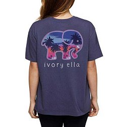 Ivory Ella Women's Heritage Palms Overized T-shirt