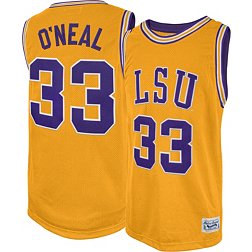 Retro Brand Men's LSU Tigers Shaquille O'Neal #33 Gold Replica Basketball Jersey