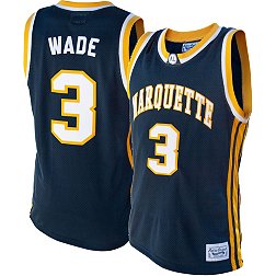 Original Retro Brand Men's Marquette Golden Eagles Dwyane Wade #3 Blue Replica Basketball Jersey