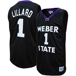 Original Retro Brand Men's Weber State Wildcats Damien Lillard #1 Black Replica Basketball Jersey
