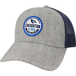 League-Legacy Men's Creighton Bluejays Grey Lo-Pro Adjustable Trucker Hat