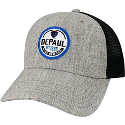 League-Legacy Men's DePaul Blue Demons Grey Lo-Pro Adjustable Trucker Hat