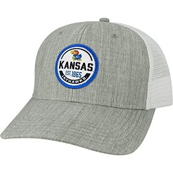 League-Legacy Men's Kansas Jayhawks Grey Mid-Pro Adjustable Trucker Hat