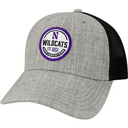 League-Legacy Men's Northwestern Wildcats Grey Lo-Pro Adjustable Trucker Hat