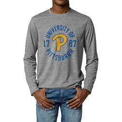 League-Legacy Men's Pitt Panthers Grey Reclaim Long Sleeve T-Shirt