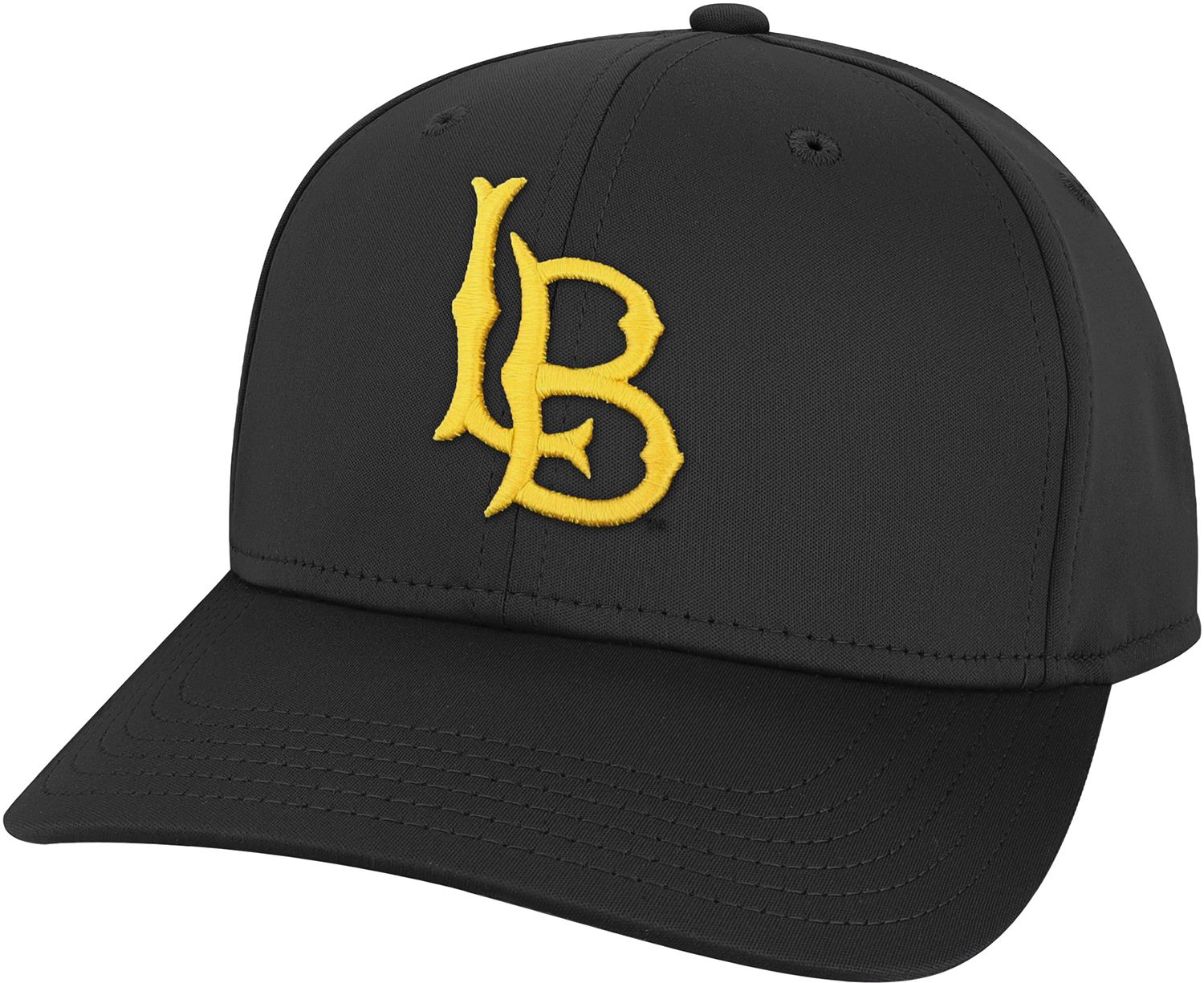 League-Legacy Long Beach State 49ers Old Favorite Adjustable Trucker Black  Hat