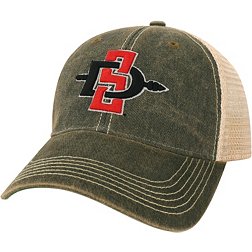 League-Legacy San Diego State Aztecs Old Favorite Adjustable Trucker Black Hat