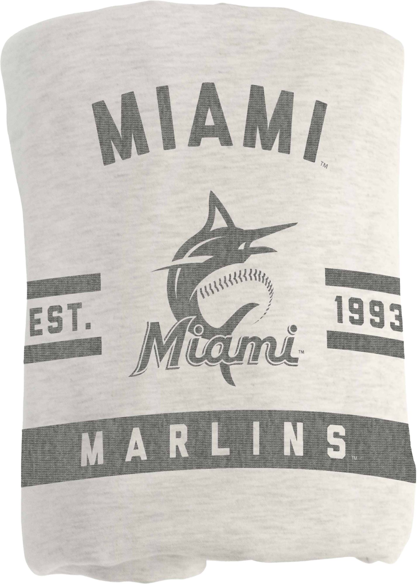 Logo Brands Miami Marlins Sweatshirt Blanket