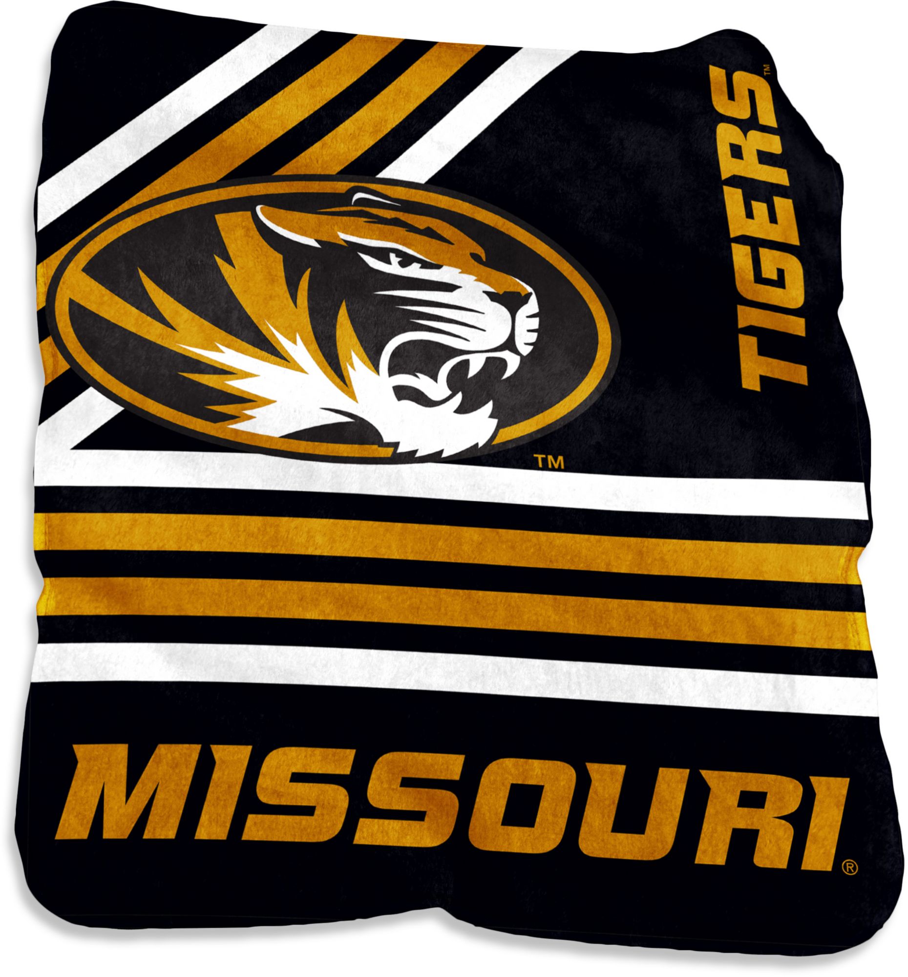 Logo Brands Missouri Tigers Raschel Throw Blanket