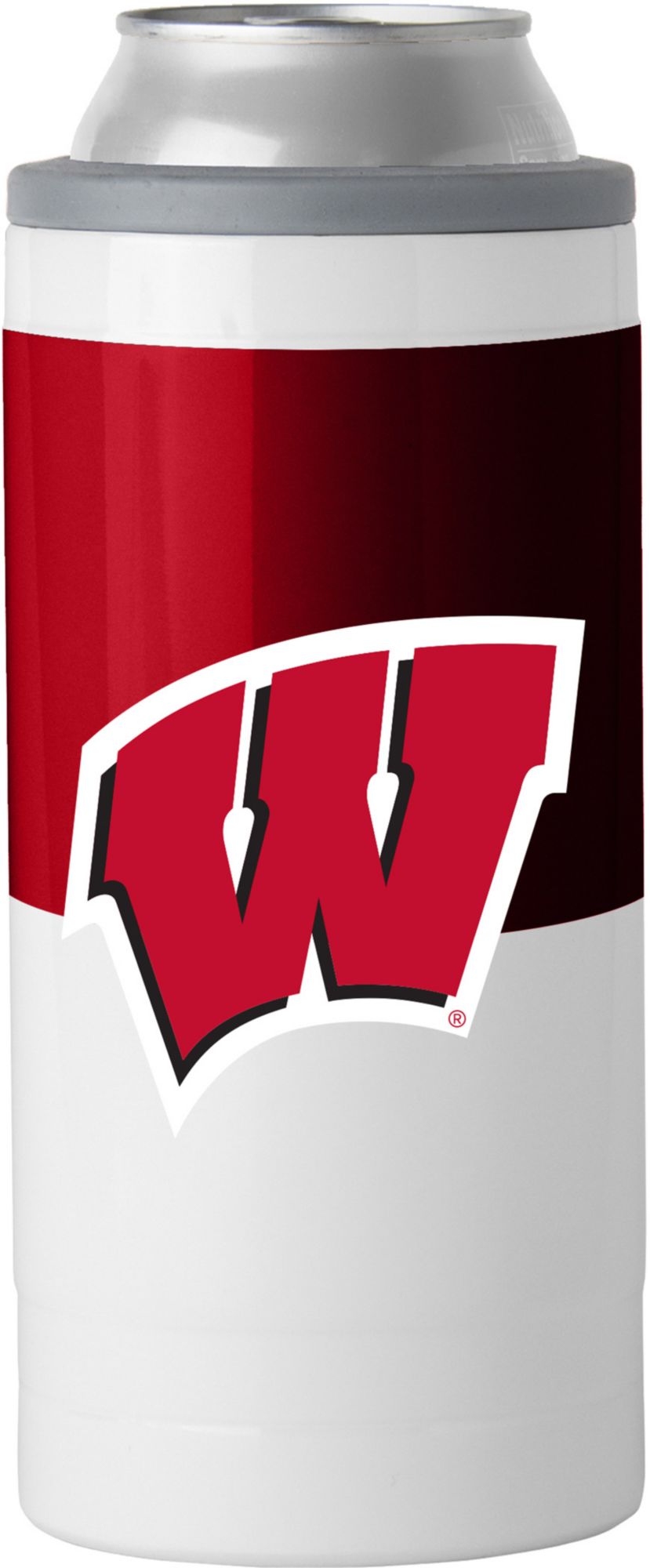 Logo Brands Wisconsin Badgers 12 oz. Slim Can Cooler