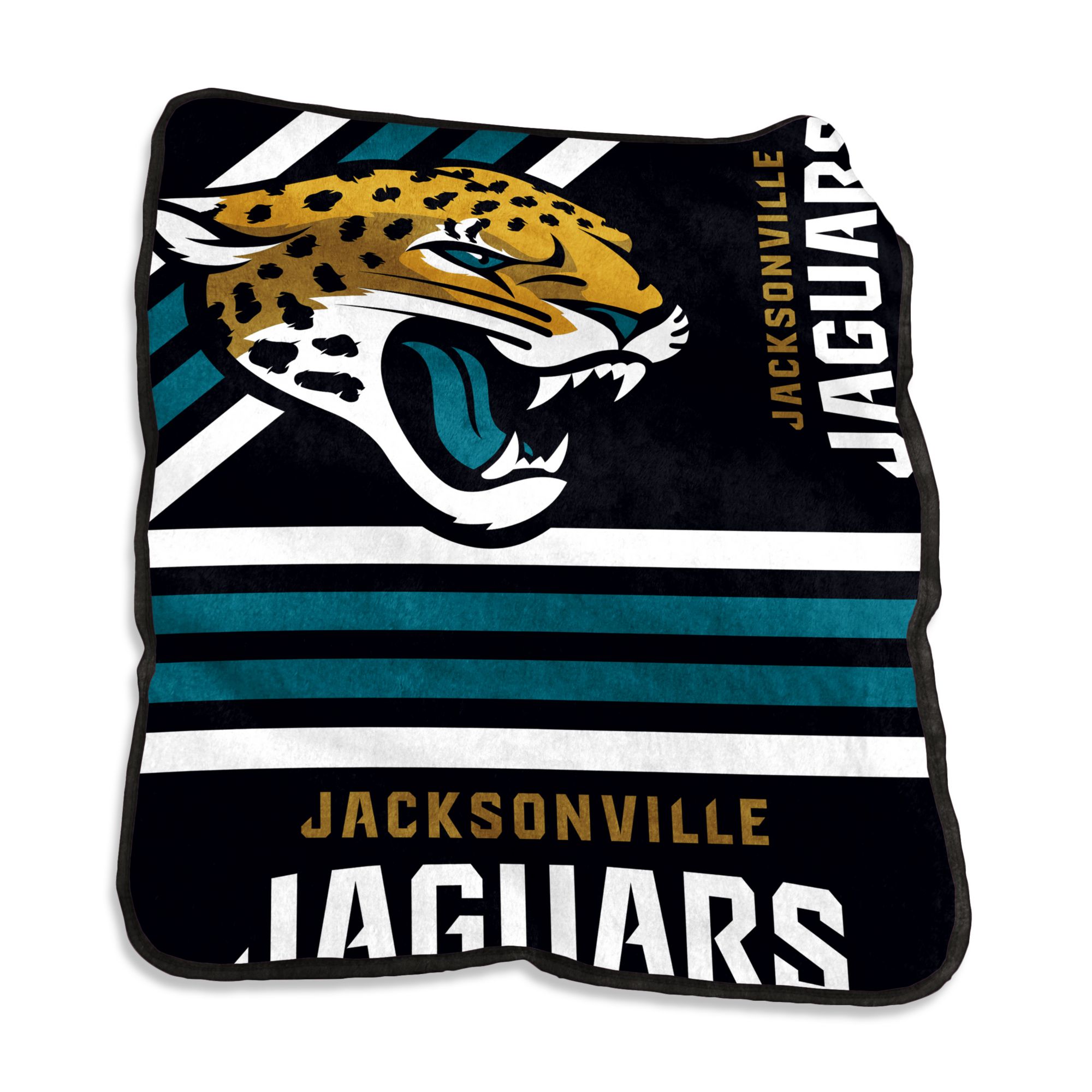 Logo Brands Jacksonville Jaguars Raschel Throw Blanket