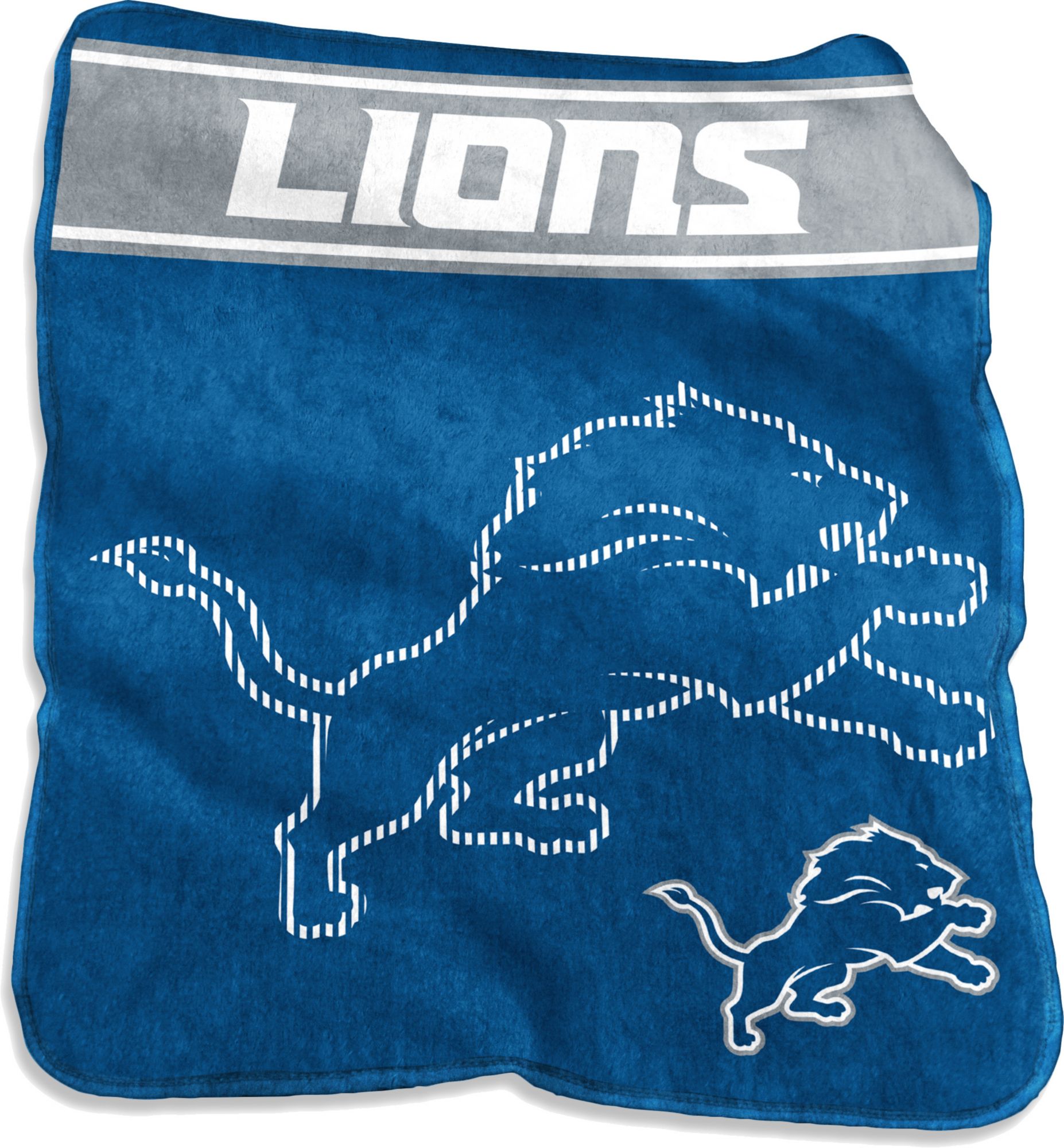 Logo Brands Detroit Lions Raschel Throw Blanket