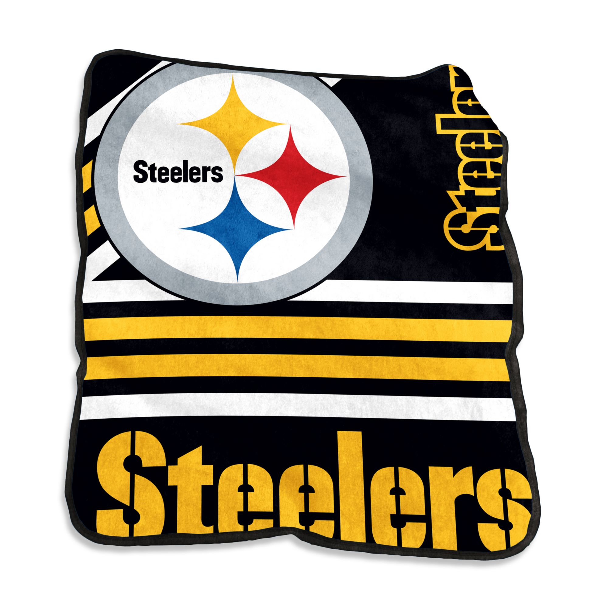 Logo Brands Pittsburgh Steelers Raschel Throw Blanket