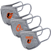 Levelwear Adult Baltimore Orioles Grey 3-Pack Face Coverings