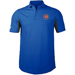 Chicago Cubs NIKE Dri Fit Striped Golf Polo Shirt Mens XL 2016 World Series  MLB