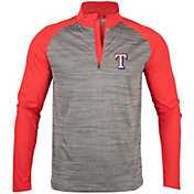 Levelwear Men's Texas Rangers Grey Vandal Insignia Core ¼ Zip Shirt