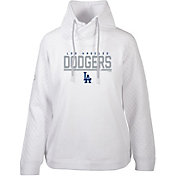 Levelwear Women's Los Angeles Dodgers White Vega Cut Off Fleece Sweatshirt