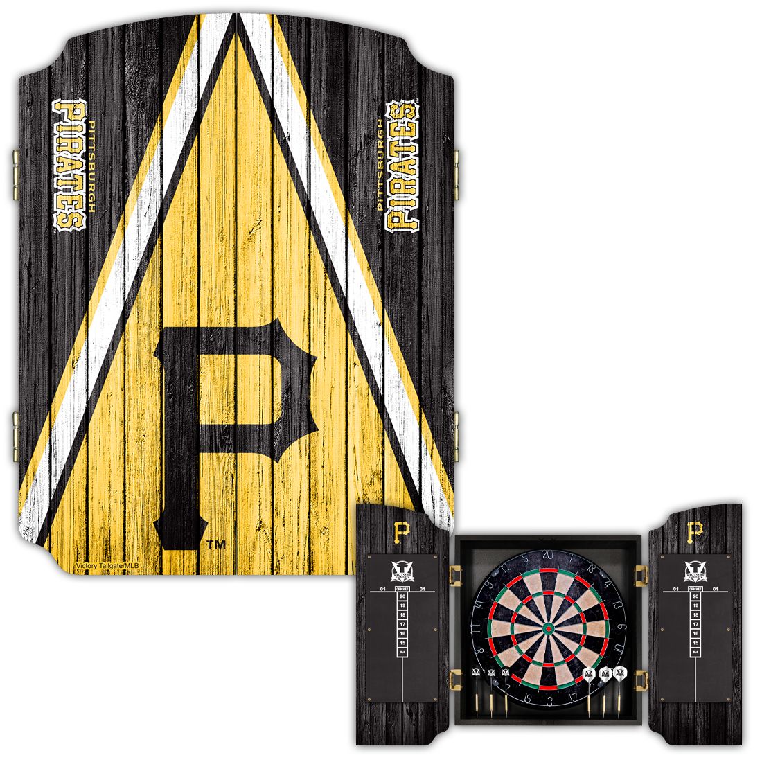 Victory Tailgate Pittsburgh Pirates Dartboard Cabinet