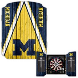 Victory Tailgate Michigan Wolverines Dartboard Cabinet