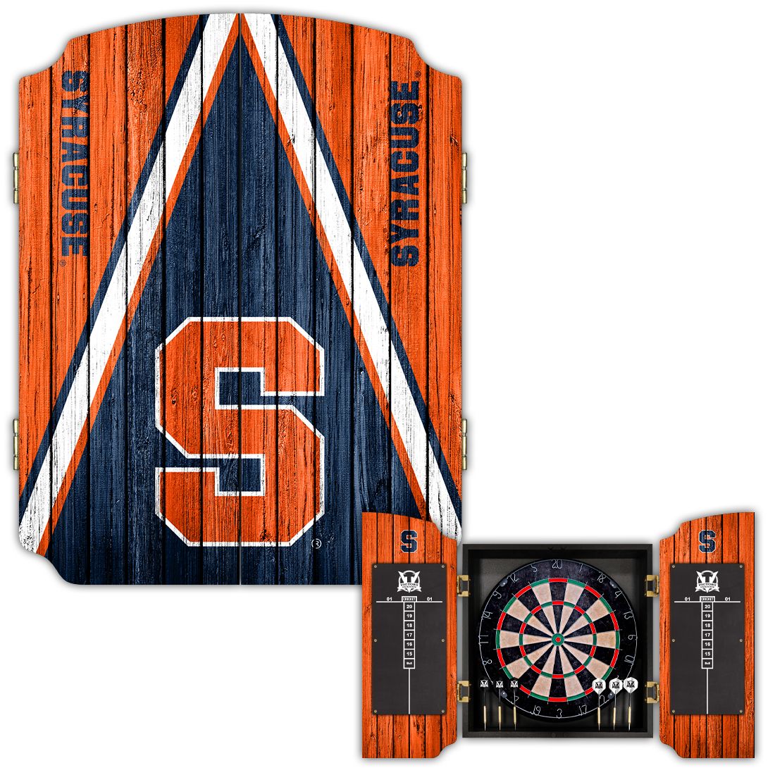 Victory Tailgate Syracuse Orange Dartboard Cabinet