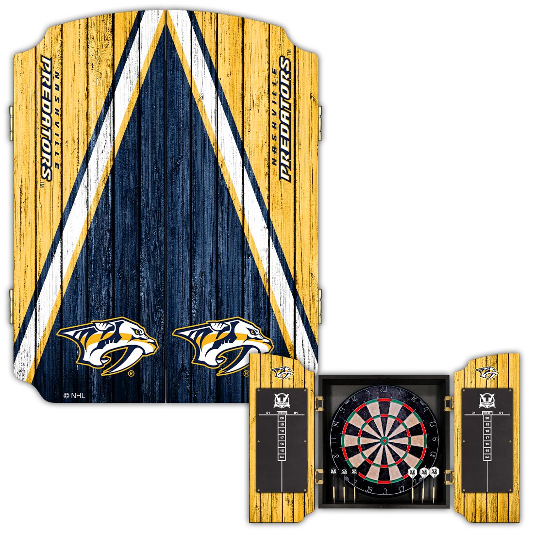 Victory Tailgate Nashville Predators Dartboard Cabinet