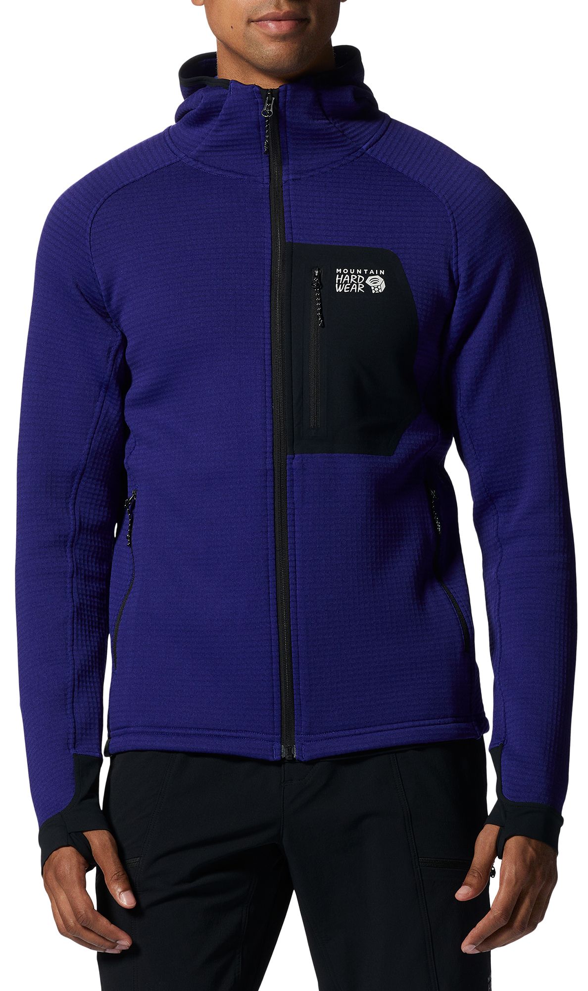 Mountain Hardwear Men's Polartec Power Grid Full Zip Hoodie