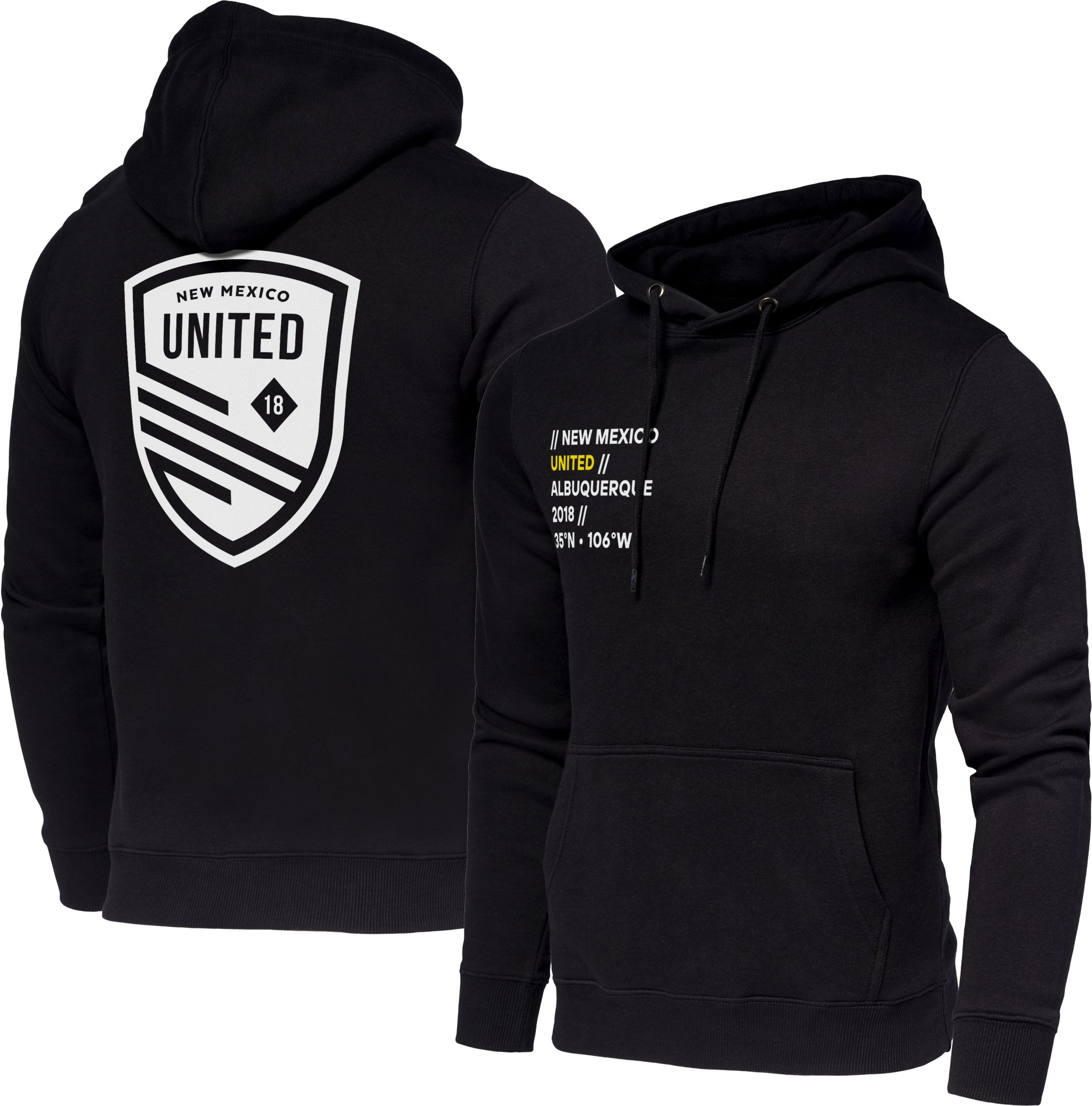 Sport Design Sweden New Mexico United Logo Black Pullover Hoodie
