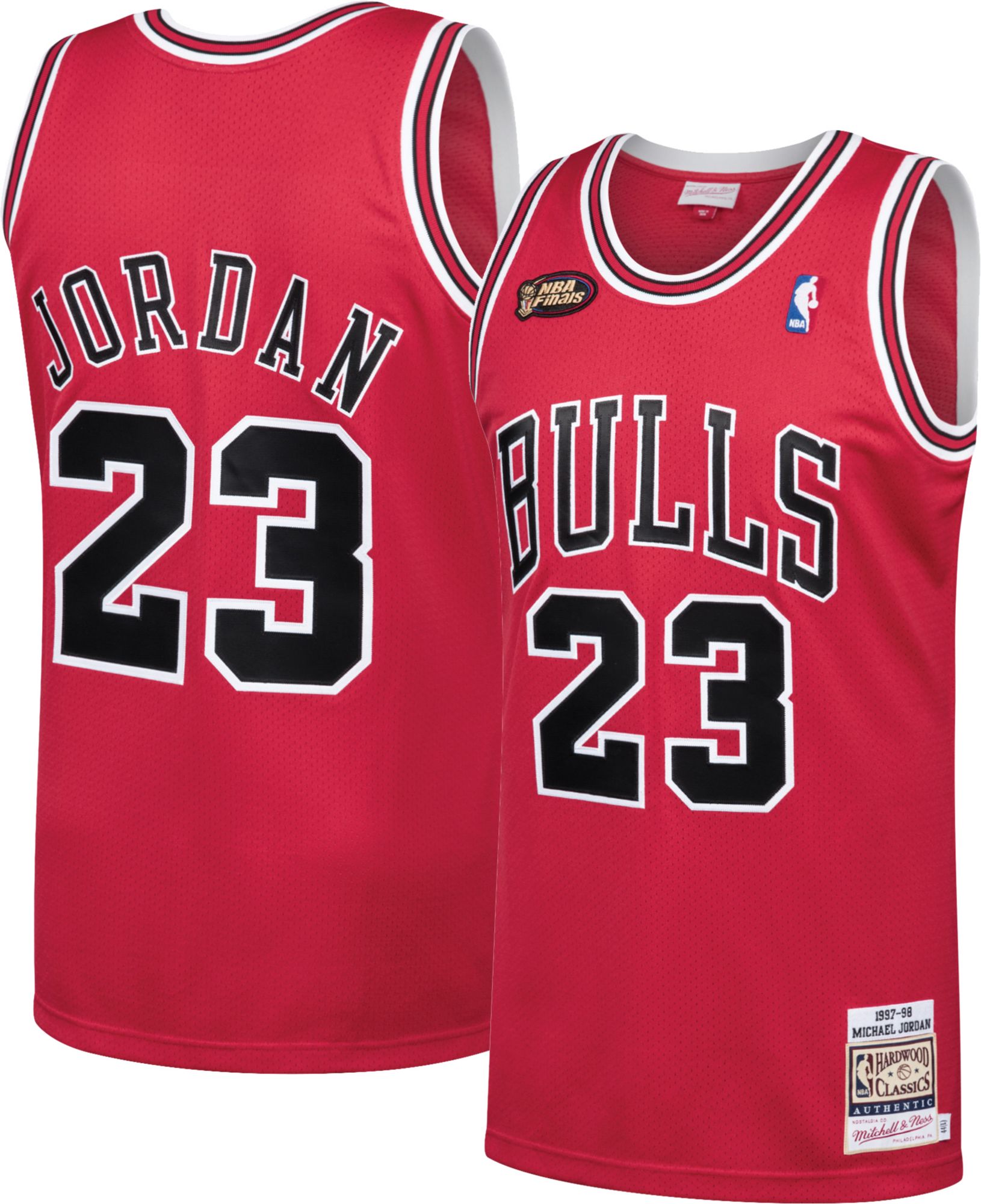 Mitchell &amp; Ness Men's 1997 Chicago Bulls Michael Jordan #23 Red Hardwood Classics Authentic Jersey