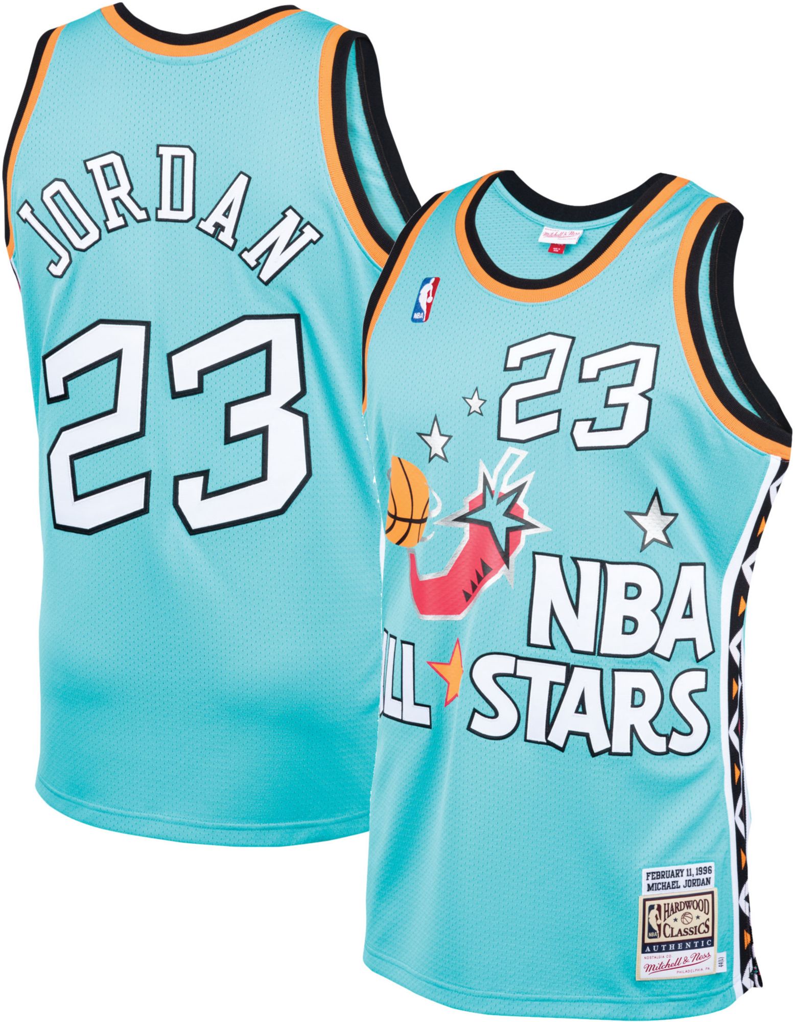 Mitchell &amp; Ness Men's Chicago Bulls All Star Game '96 Michael Jordan #23 Teal Authentic Jersey