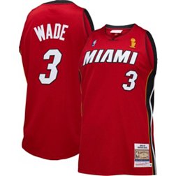 Mitchell & Ness Men's 2005 Miami Heat Dwyane Wade #3 Red Hardwood Classics Authentic Jersey