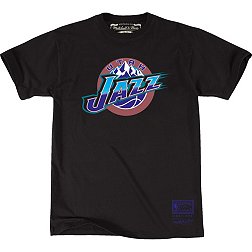 Mitchell & Ness Men's Utah Jazz Black Logo T-Shirt