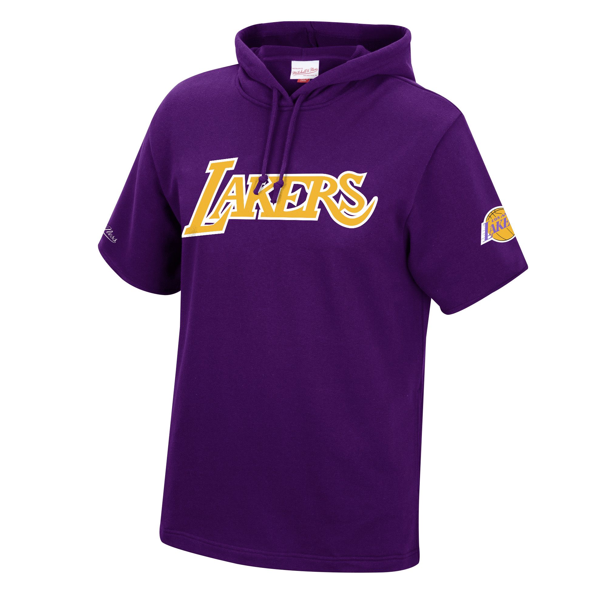 lakers short sleeve hoodie