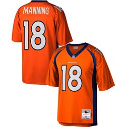Mitchell & Ness Men's Denver Broncos Peyton Manning #18 2015 Orange Throwback Jersey
