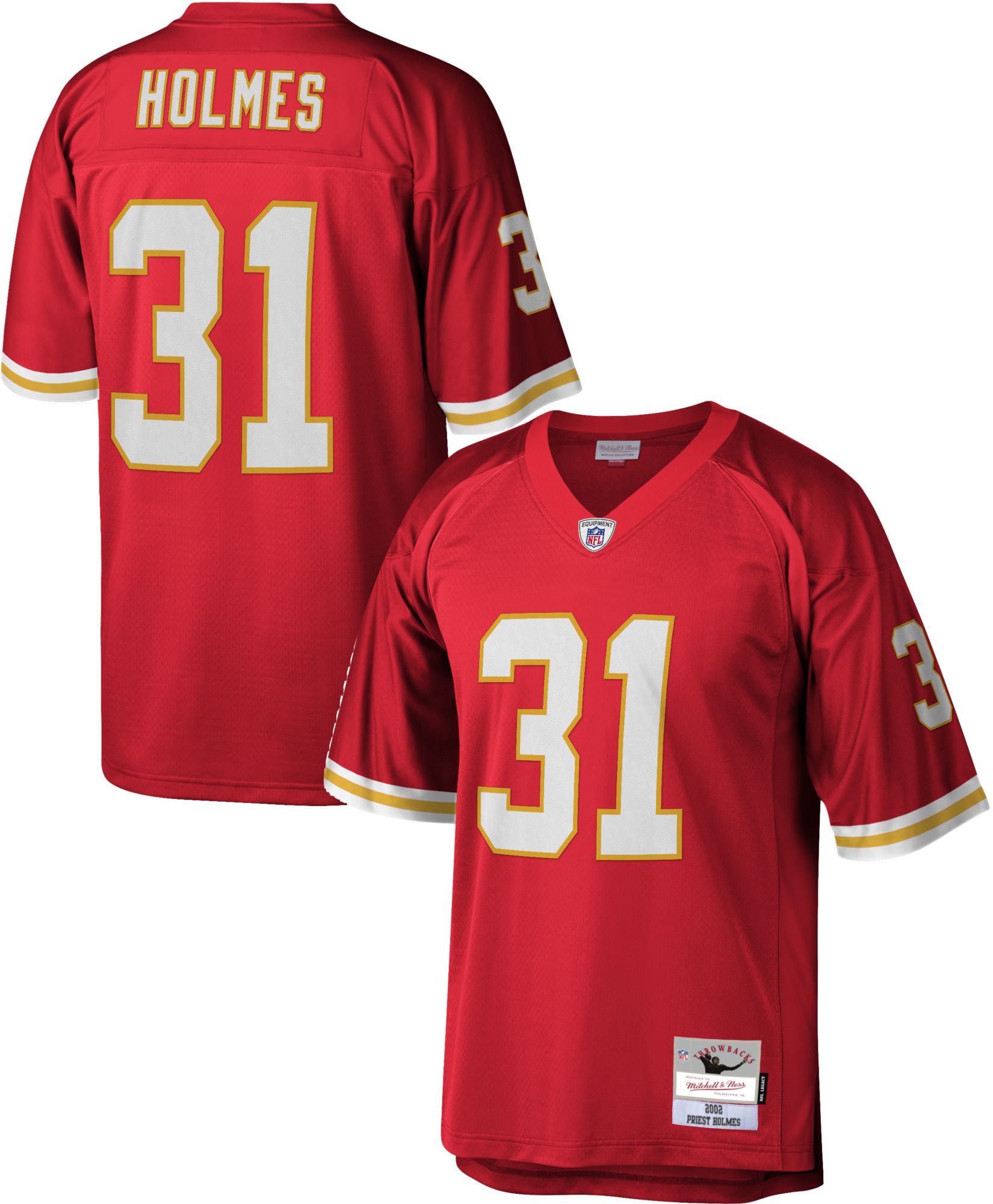 Mitchell & Ness Men's Kansas City Chiefs Priest Holmes #31 2002 Throwback Jersey