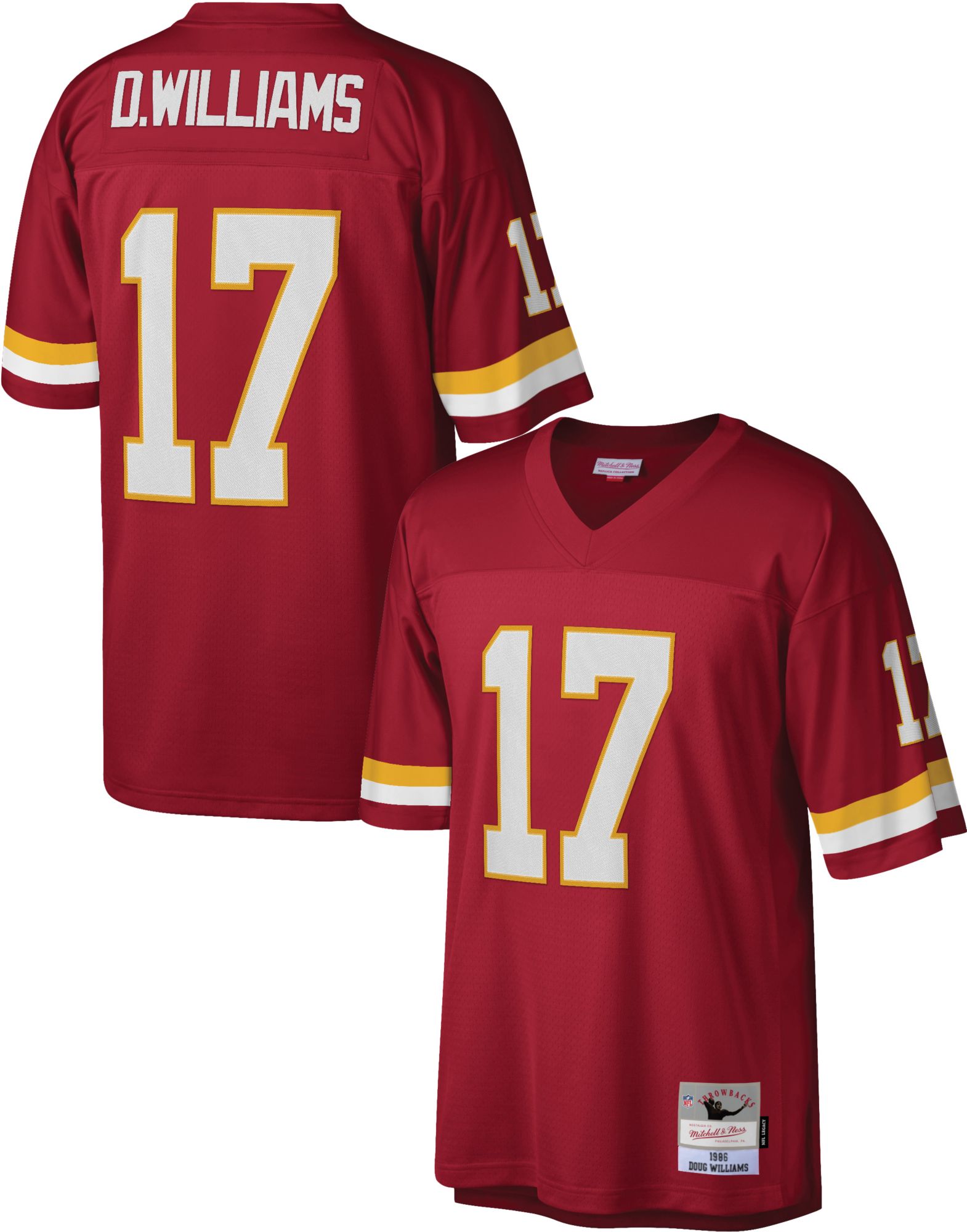 Mitchell & Ness Men's Washington Commanders Team Doug Williams #17 1986 Red Throwback Jersey