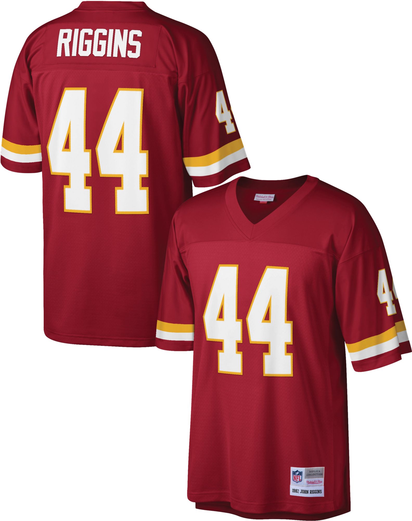 Mitchell &amp; Ness Men's Washington Football Team John Riggins #44 1982 Red Throwback Jersey