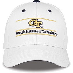 The Game Men's Georgia Tech Yellow Jackets White Bar Adjustable Hat